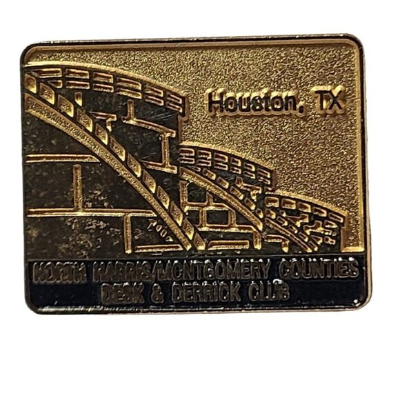 Other - Houston TX Desk & Derrick Club Pin North Harris Montgomery Counties Gold Tone